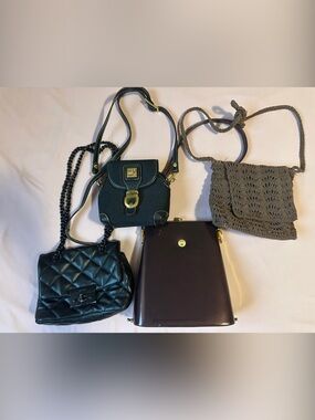 Elegant Black Quilted Chain Shoulder Bag - Womens
